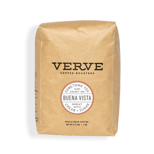 Verve Coffee Roasters - Buena Vista - Something You Can Count On - Great With Cream + Sugar - Whole Bean Coffee - 2.2 lbs / 5 kg