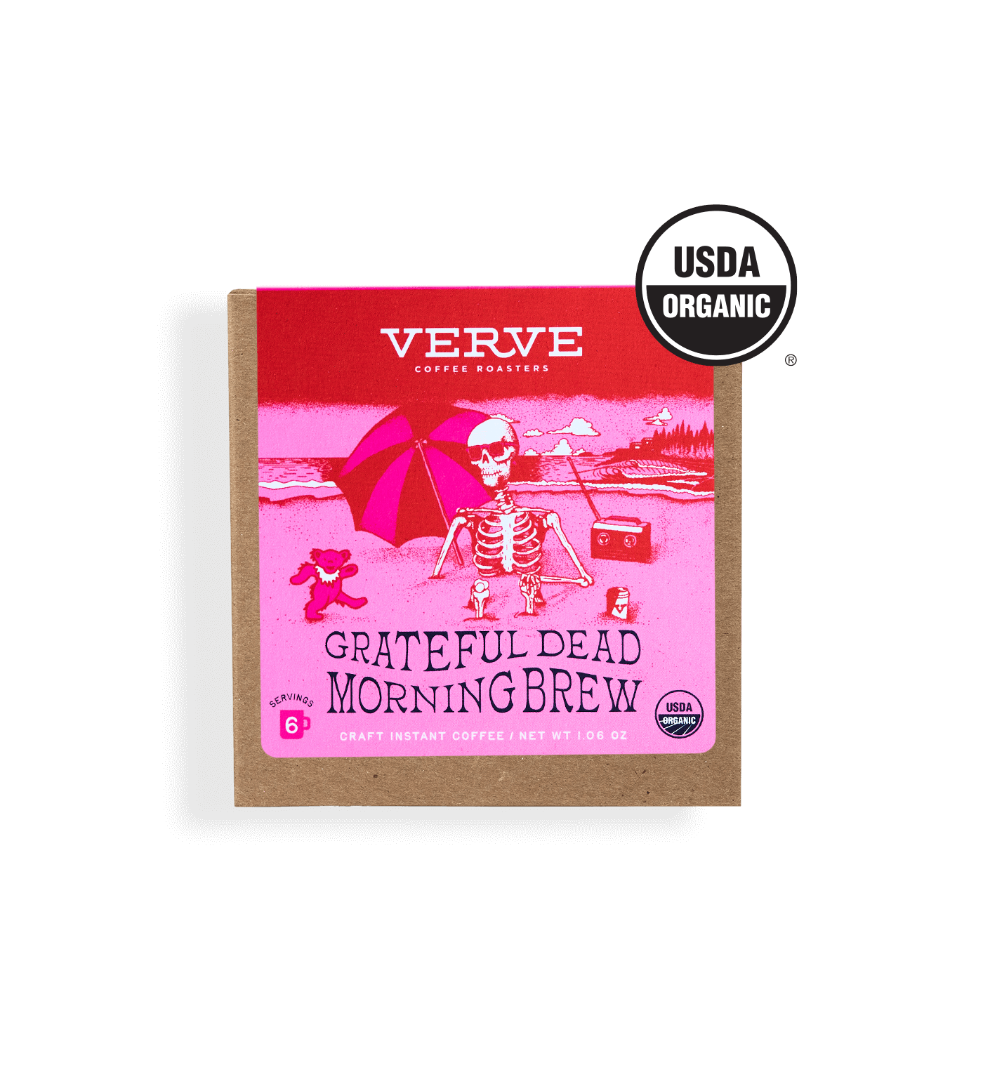 Verve Coffee Roasters - Grateful Dead Morning Brew - USDA Organic - 6 Servings - Craft Instant Coffee